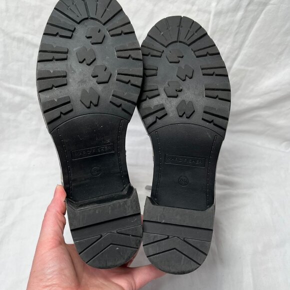 Marc Fisher Laboni Snake Print Lace-Up With Side Zip Combat Boots Womens 7.5 - Picture 8 of 12